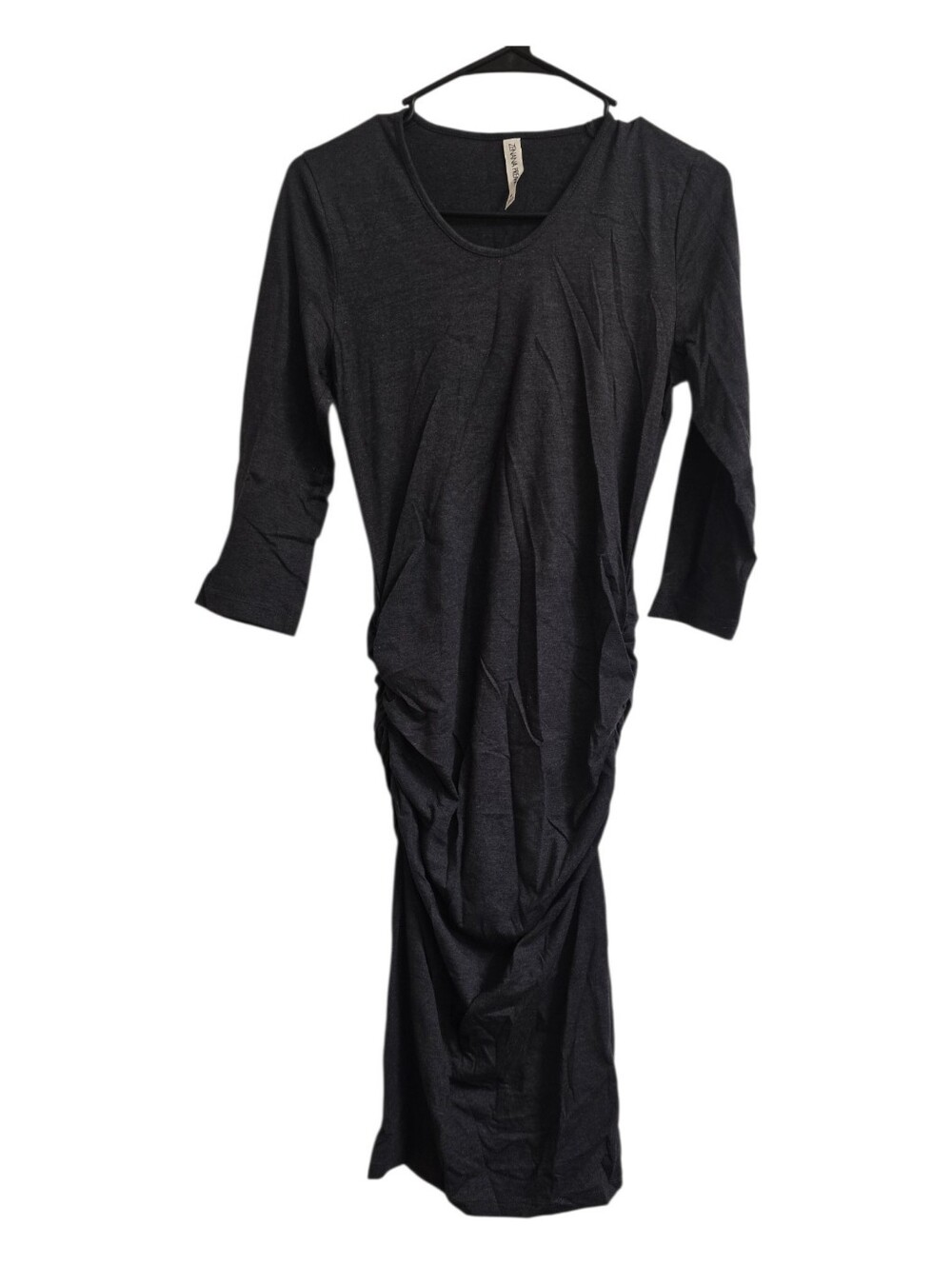 Zenana Premium Womens Gray Body Con Long Dress Y2K Baddie M